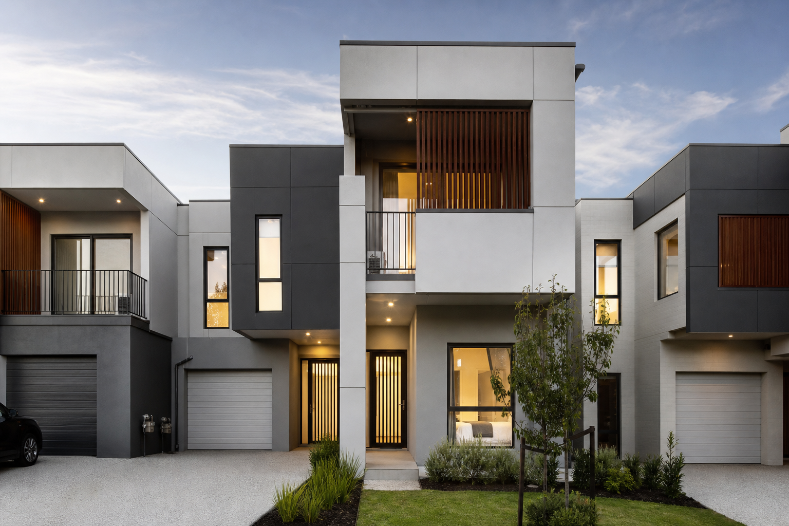 Two-level townhouse in 12-lot strata scheme
