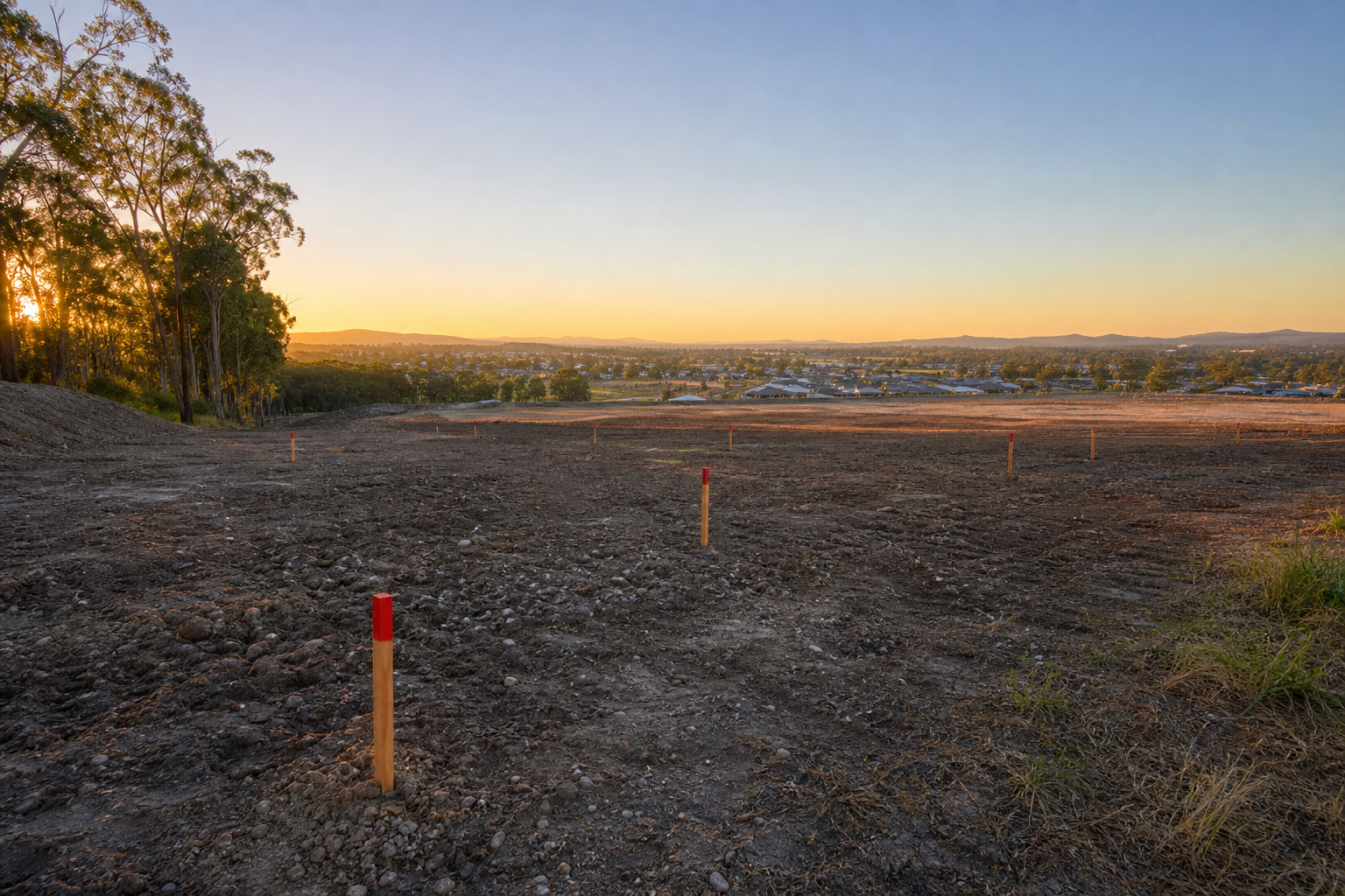 Site survey and boundary pegging